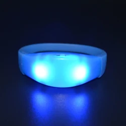 RGB OEM Logo Silicone Led Wristband Flashing Light up sound activated led bracelet