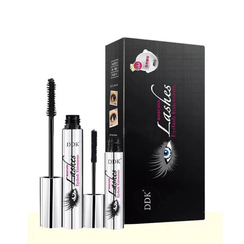Professional 2pcs/set Wholesale DDK 4D fiber lash mascaras eyelash extensions