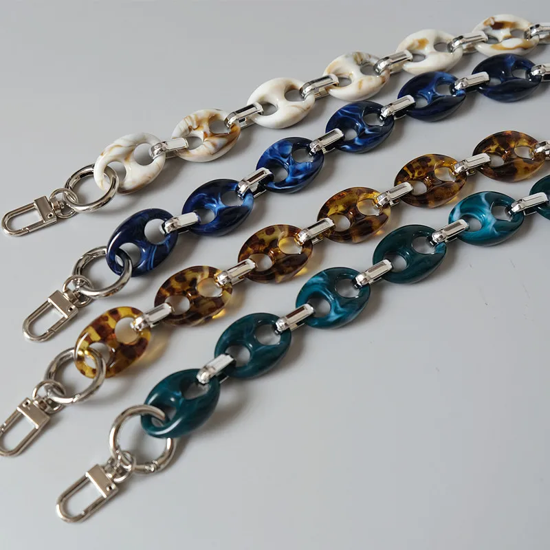 Wholesale Matte Plastic Acrylic Purse Chains Handbag Straps Resin Chain For Bag