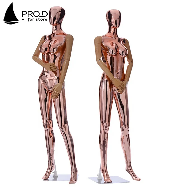 Clothing Store Window Display Plastic Plating Wedding Mannequins Female Realistic Full Body