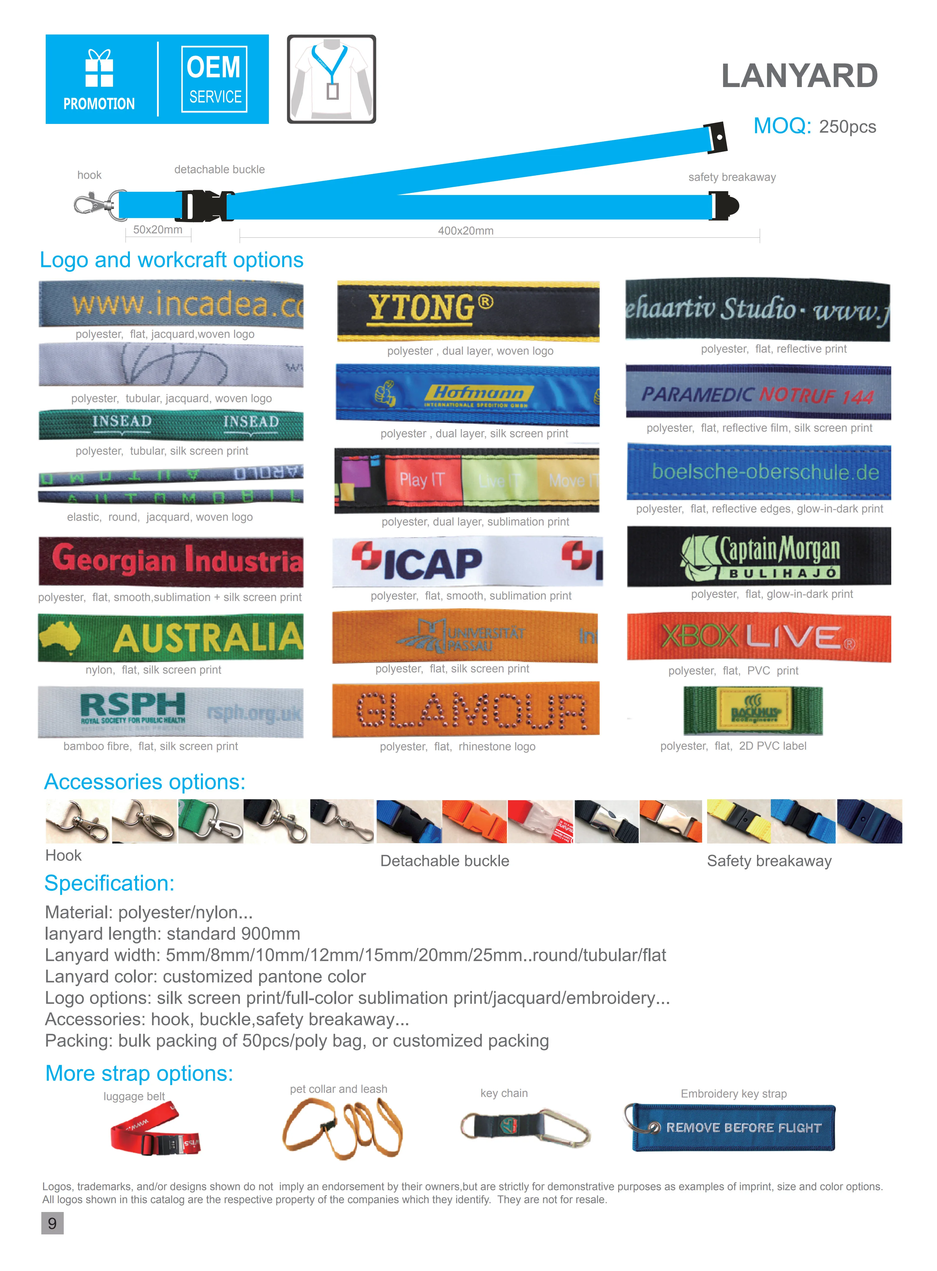 Personalized Custom Printing Logo Lanyard Sublimation Polyester Neck ID Lanyards With Logo Custom