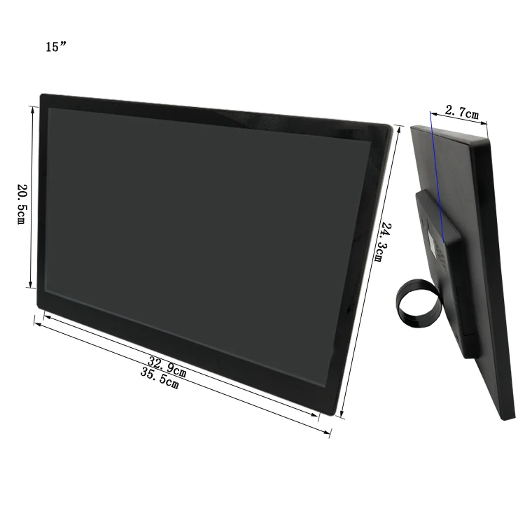 Android WIFI Indoor advertising screen digital signage 15 inch split-screen display via computer operation