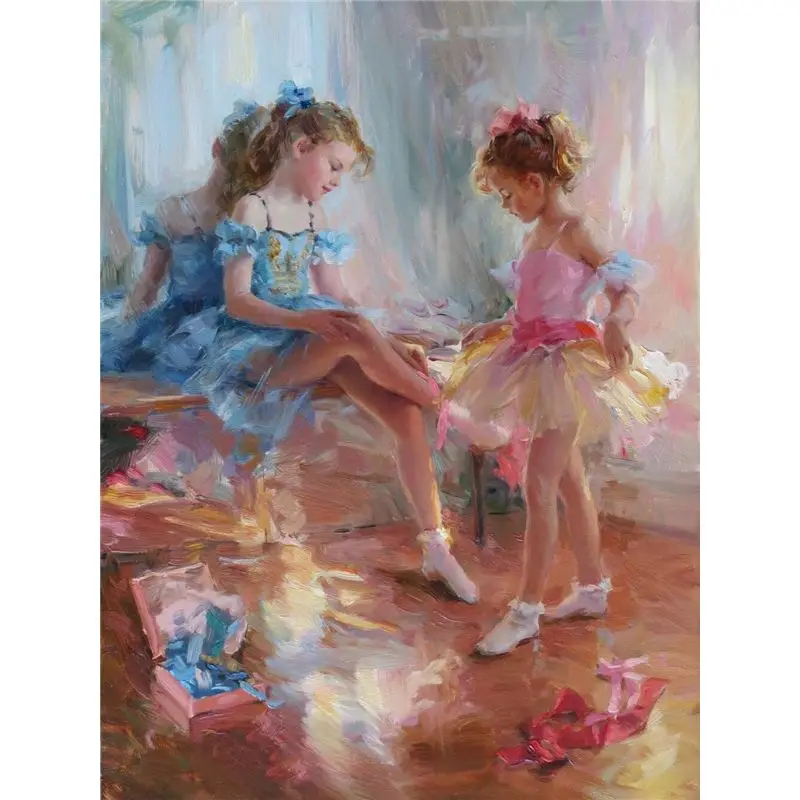 Best-selling lovely children pattern design customized made diy digital oil painting by numbers without frame