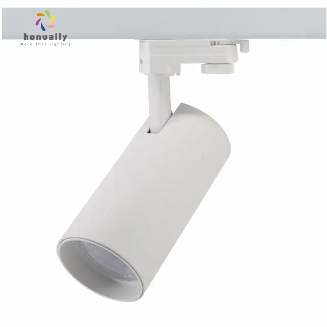 
white black grey aluminum housing cob 10w 20w 30w led track light system 