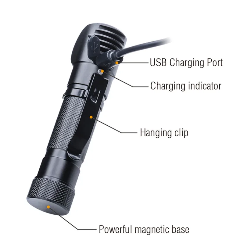 Маленькое солнце HL002 супер яркий CREE XM-L2 алюминиевый 1000 Люмен usb перезаряжаемые