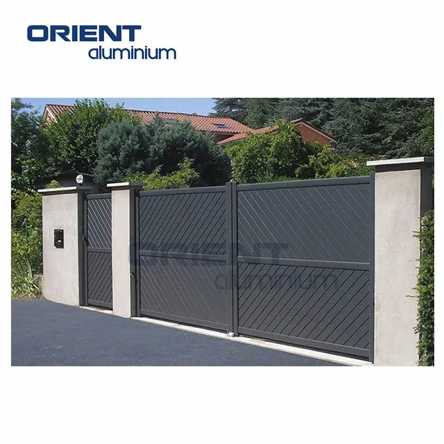 aluminium driveway main gates designs electric remote control gate