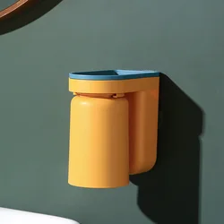 Toothbrush storage rack perforation-free gargle cup wall-mounted toilet wall-mounted storage box toothjar set