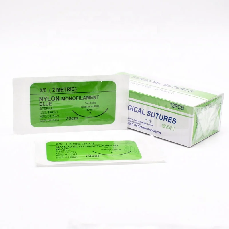 High Quality Disposable Nonabsorbable Surgical Suture 10-0 10/0 Monofilament Nylon Suture