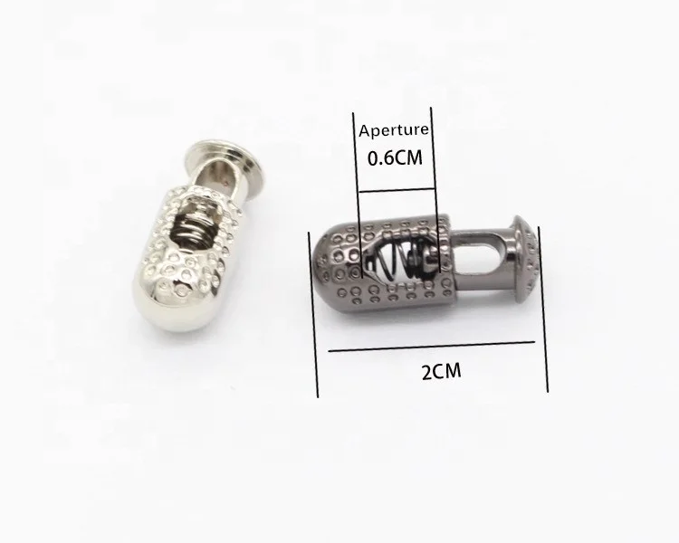 Factory direct selling high-grade cylindrical zinc alloy cord end stopper