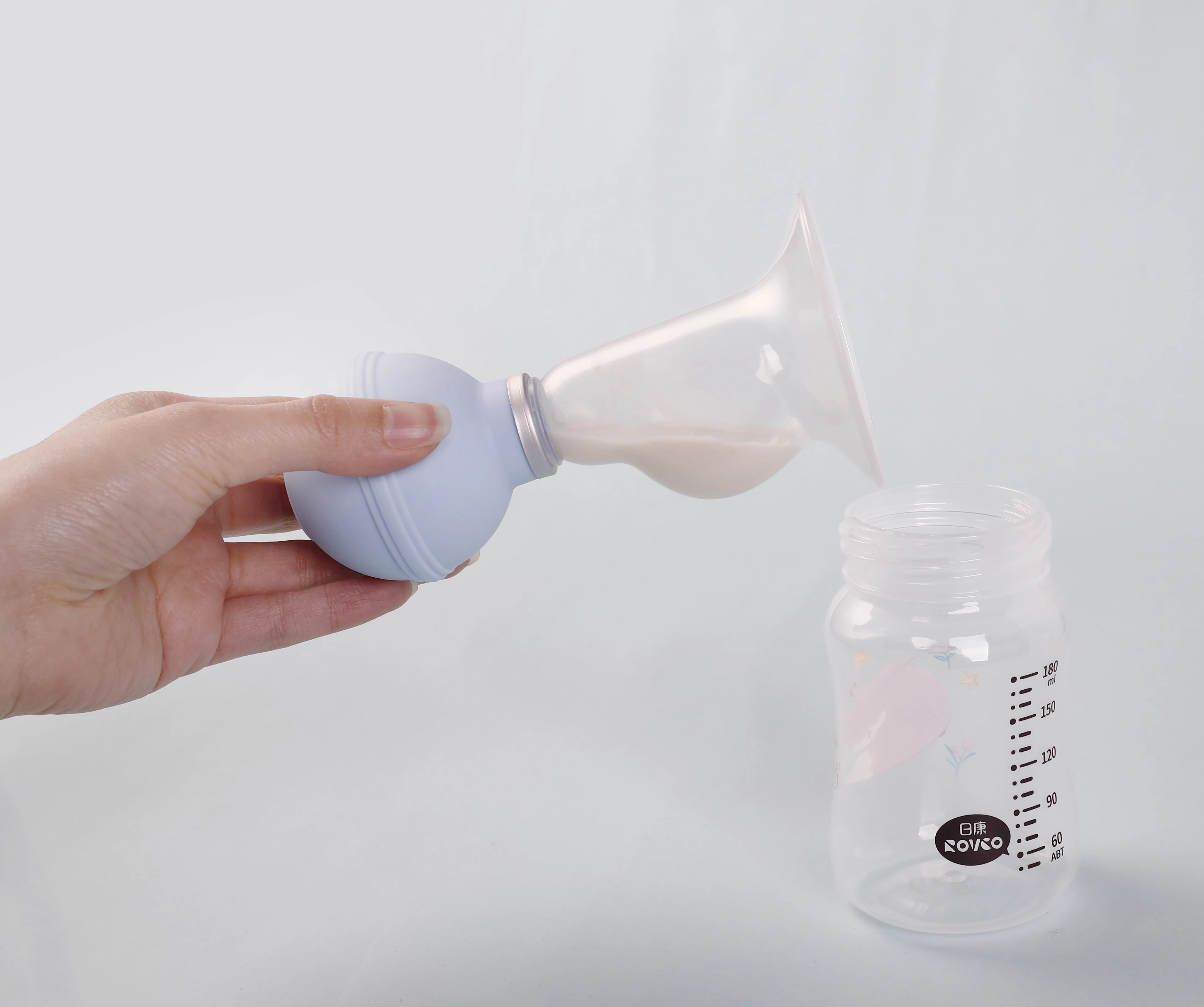RK-3603 Custom Wearable hand Breast Pump Maternity Breast pump With Silicone Cup