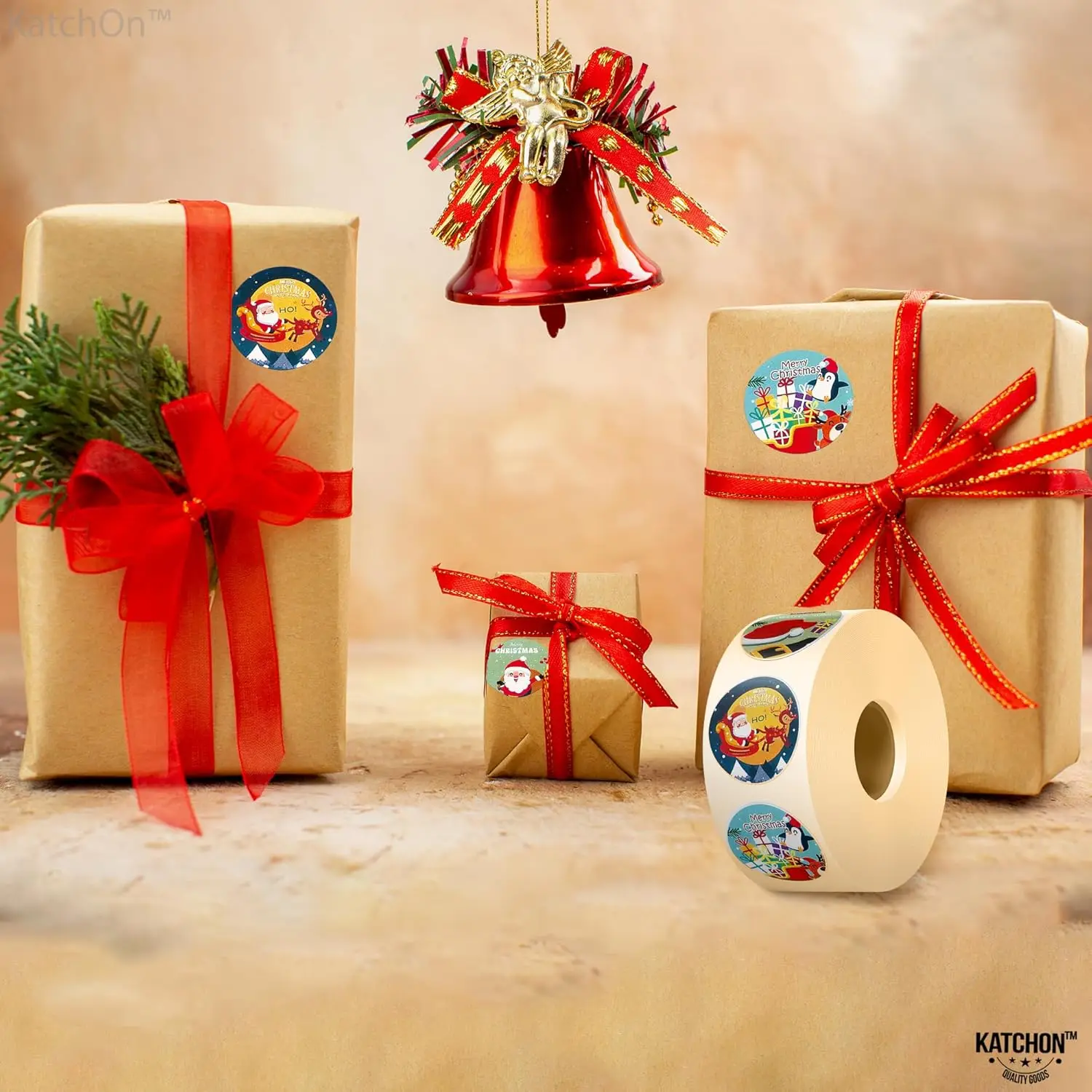 Custom Christmas Stickers Holiday Stickers for Card Envelope Adhesive Christmas Label Stickers for Awarding Kids