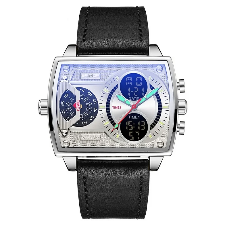 New Square Watch Fashion Sports Multifunctional Student digital watch Waterproof Watch