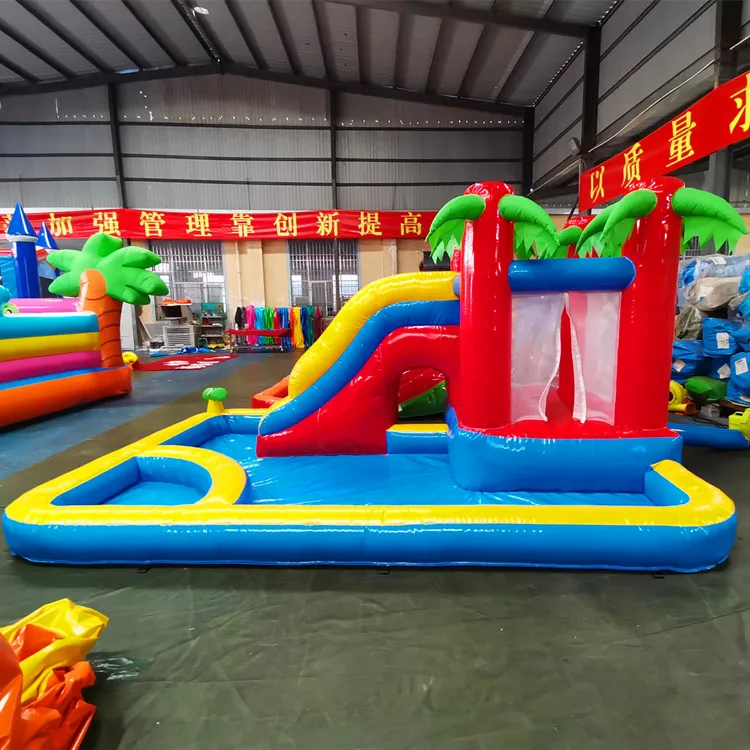 Export Standard Yard Use Kids Outdoor Inflatable Castle Inflatable Bouncer Castle with Water Slide and Pool for Sale