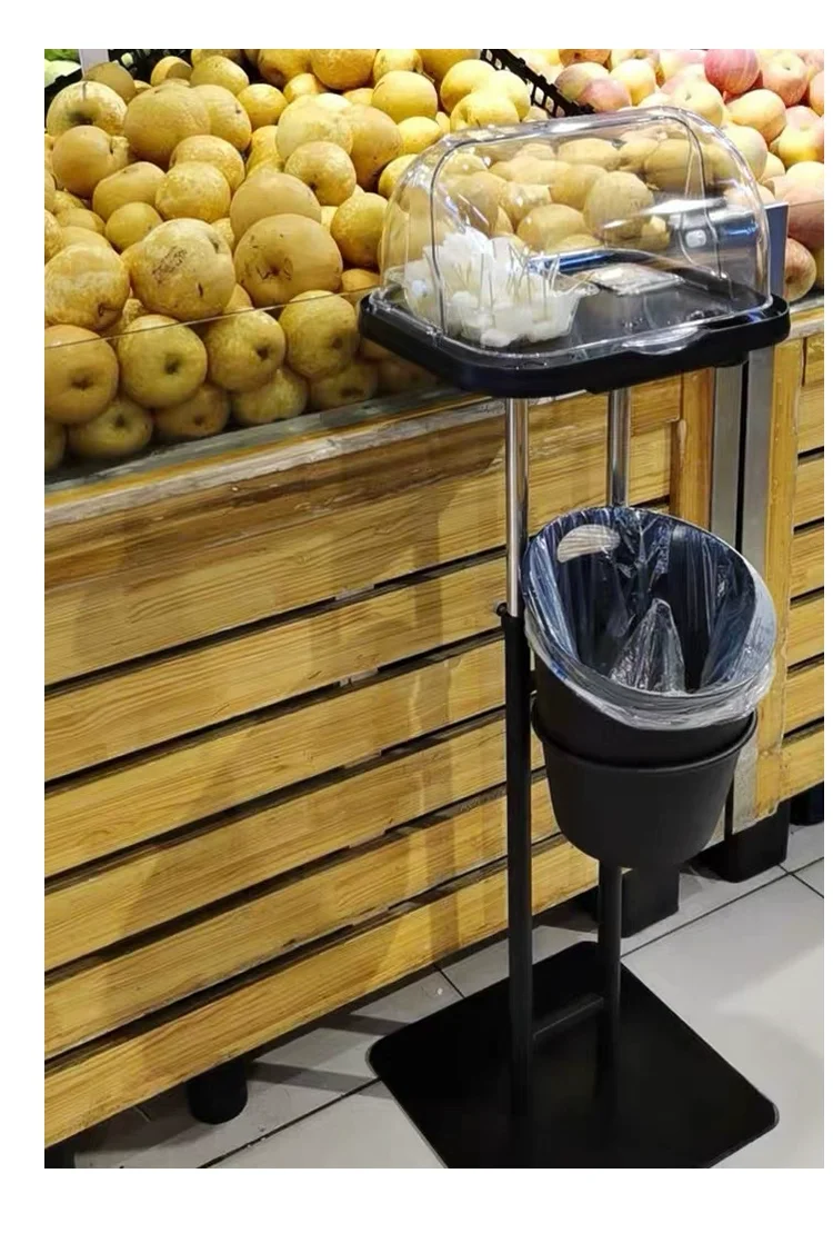 High Quality Supermarket Floor Standing Adjustable Sample Taste Stand Food Promotion Display Rack