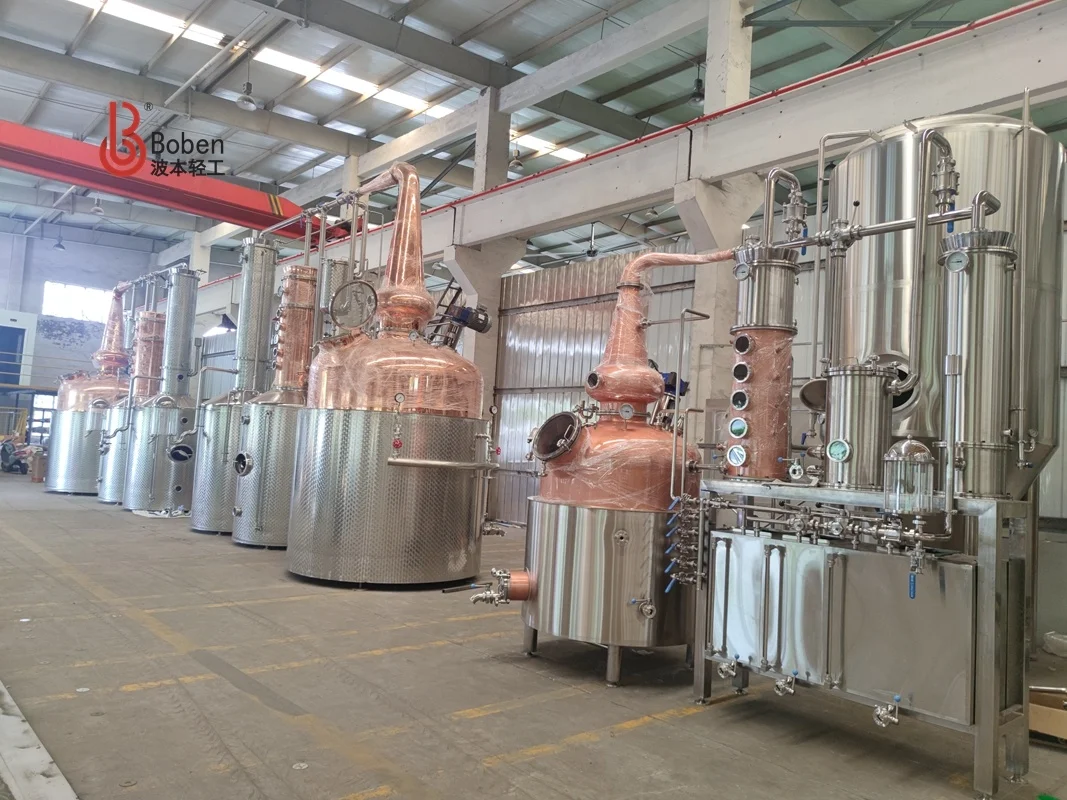 200L250L300L Red Copper Essential Oil Distiller Spirit Rum Alcohol Gin Still Distillery Equipment Alembic Distiller for Sale