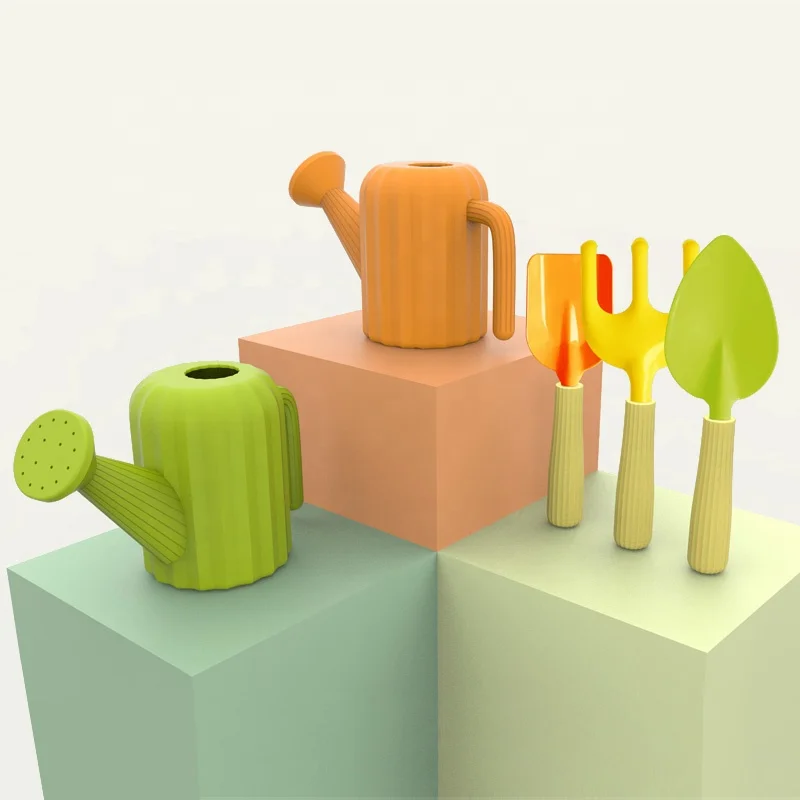 children garden tool set  4 piece set colorful garden tool in Stainless steel for kids