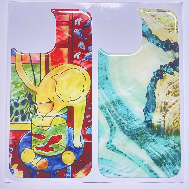 Customized Transparent Resin Decorative Sticker 3D UV Printed Cartoon Pattern Phone Case Candle Industrial Application Stamping