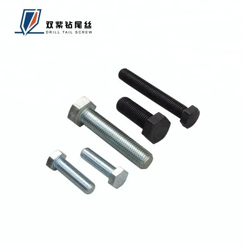 Carbon steel stainless steel outer hexagon bolts Natural color electroplating black 8.8 high strength bolts