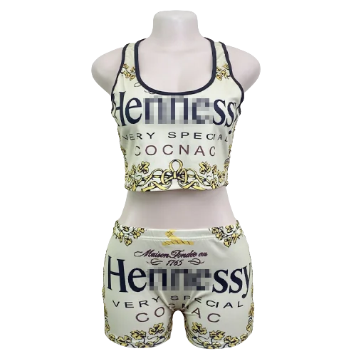 
Wholesale Custom Summer Yoga Gym Romper Biker Candy Two Piece Sexy Girls Shorts Skittle Booty Snack Woman Shorts Set 