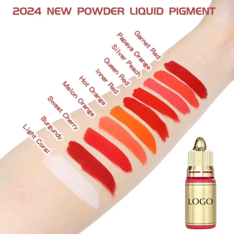 Wenshen Custom Brand LOGO 2024 NEW Permablend tattoo ink Powder Liquid Permanent Makeup Pigment for Eyebrow eyes lips scalp