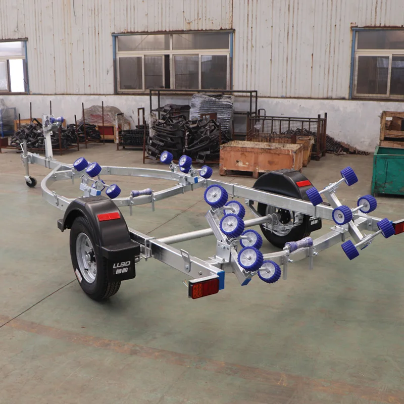 China LUBO Manufacturers direct galvanized inflatable boat trailer  rib boat trailer