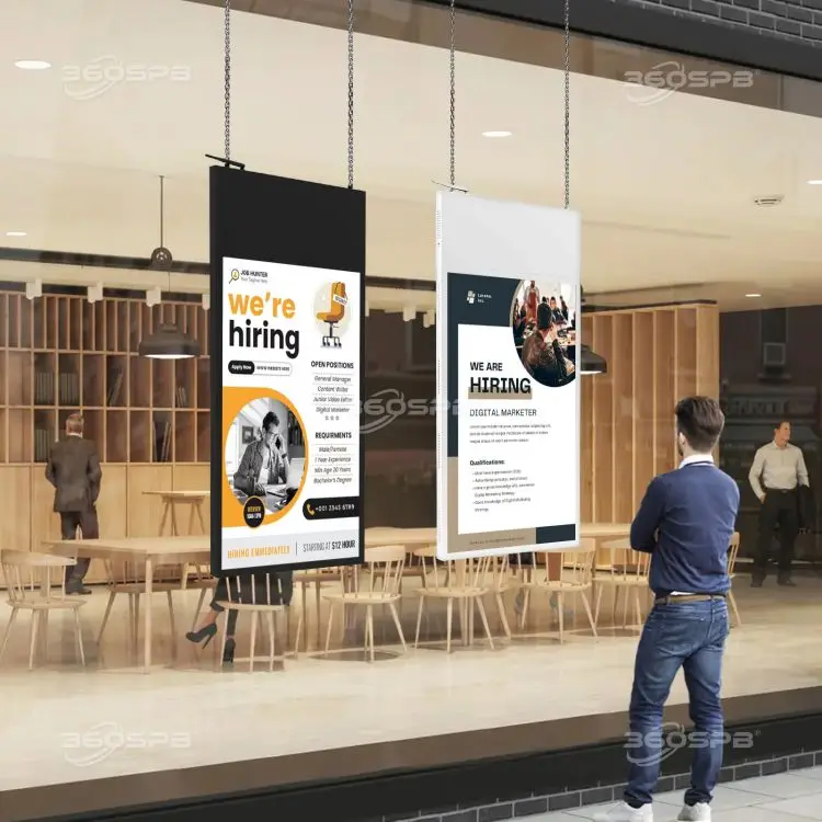 360SPB IWD49'AD digital signage and Window Display| Double-sided Screen Kiosk for Advertising| Optional specifications
