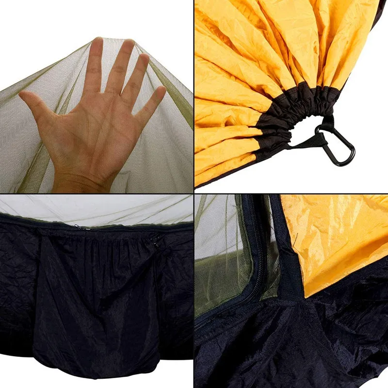 210T Nylon 2 Person Portable Parachute Outdoor Camping Hammock With Mosquito Net