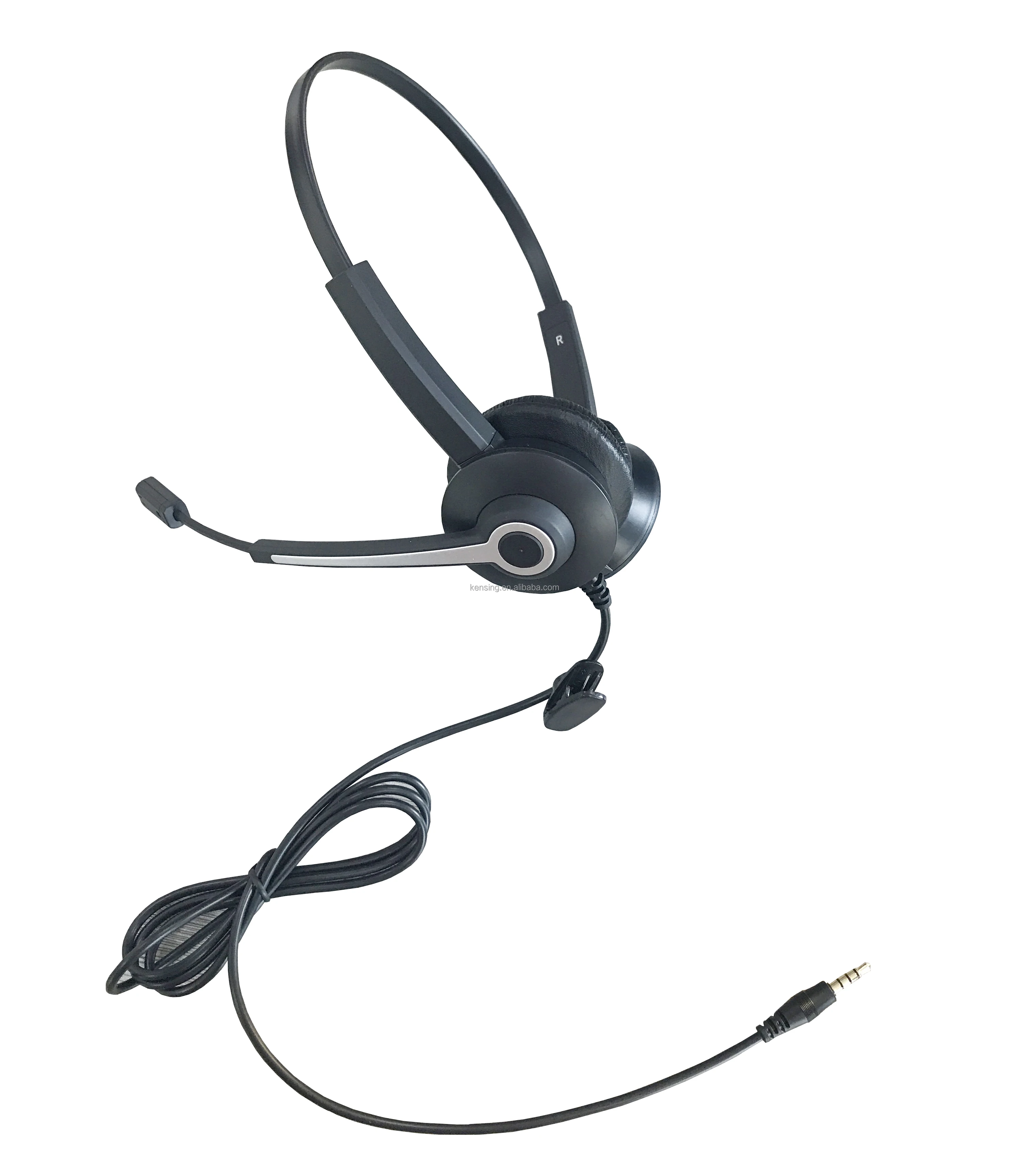 
Call center binaural headset with super noise cancelling micro and usb plug 