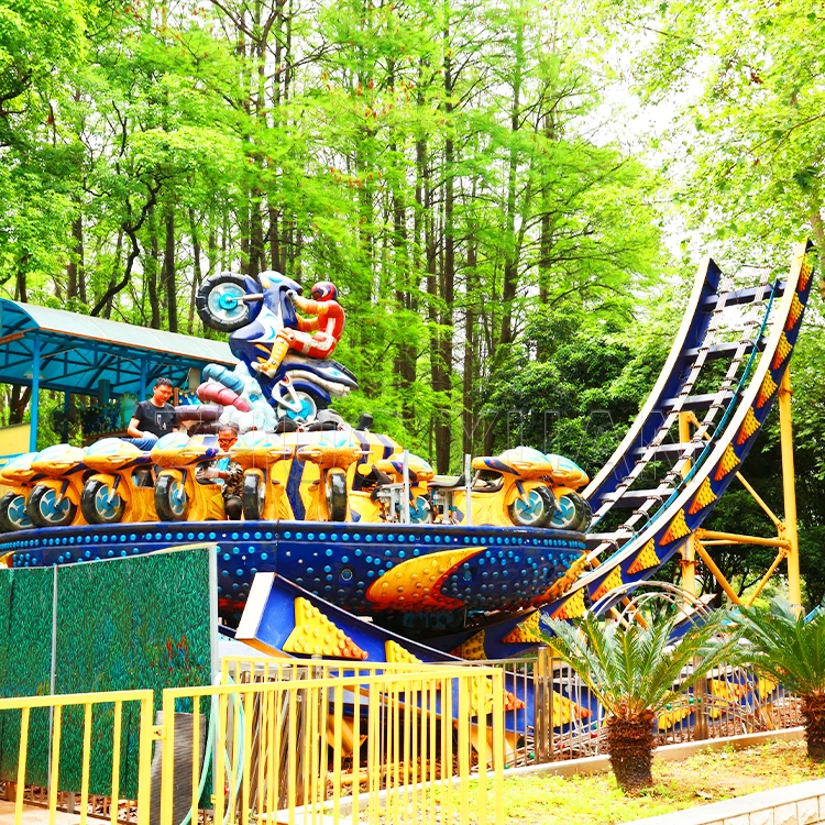 Theme park thrill rides outdoor games flying ufo electric flying UFO trailer mounted machine with turntable