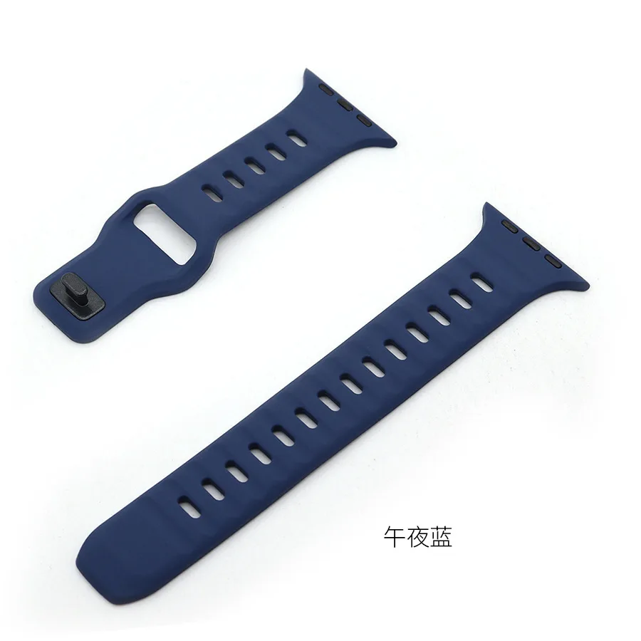 Sport King Kong Square Buckle Silicone Watch Band Breathable Soft Watch band For iWatch 38mm 40mm 41mm 42mm 44mm 45mm 49mm
