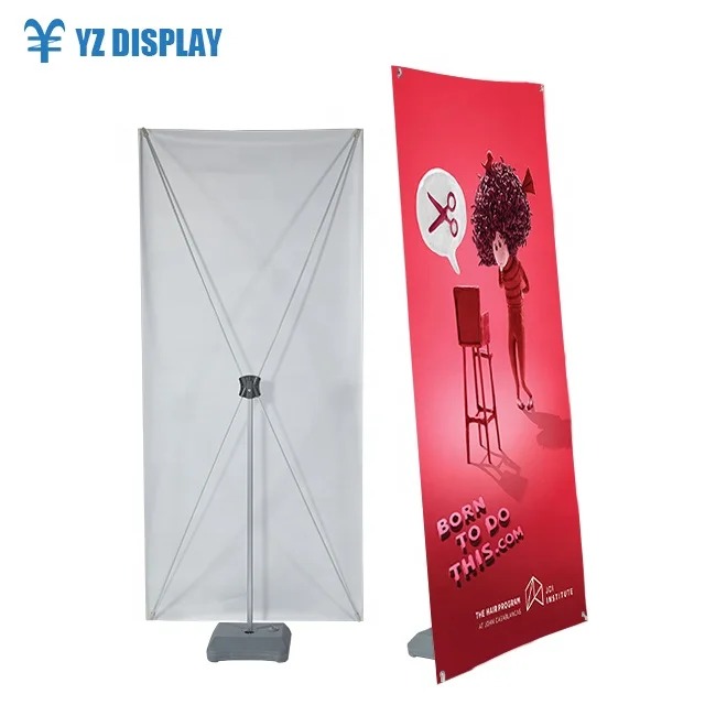 X Banner Stand, Banners and Signs Customize for Business,portable Retractable Banner X Banner Stand with Water Tank Base CN;HEB