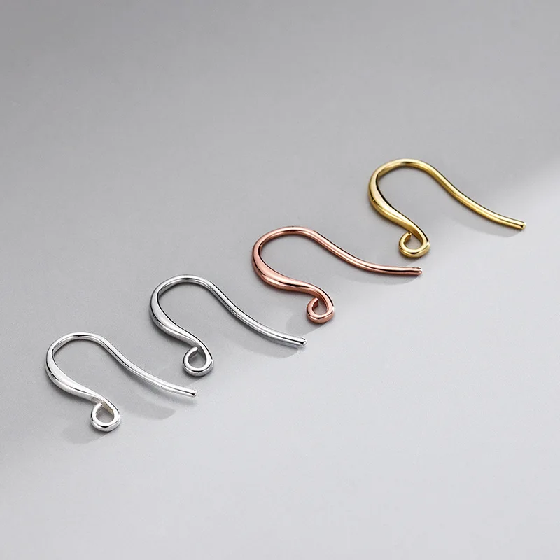 S925 Sterling DIY Jewelry Gold Plated Findings Silver French Ear Hooks For Make Earrings