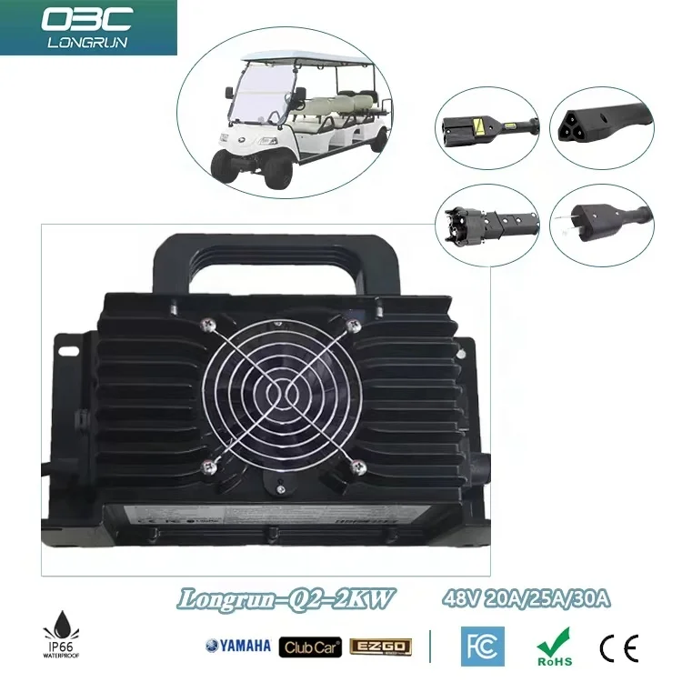 48V 25A Battery Charger Golf Car Battery Charger Lead Acid 24S/ Lithium ion  13S or 14S On Board Charger