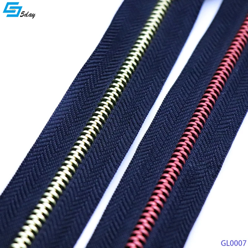 
Metal Zipper Circle Teeth Customized Colorful Tape 