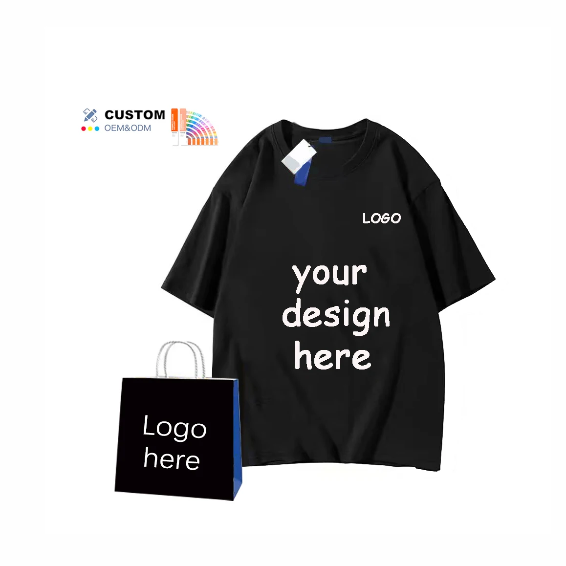 Wholesale Unisex T-Shirt High Quality White Cotton Drop Shoulder Oversized Sports Custom T Shirt For Election