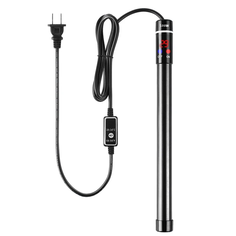 Seabillion Titanium Shell Submersible Aquarium Heater Fish Tank Water Heater Thermostat Heating Rod