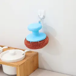 Kitchen Accessories PP And PET Material Plastic Kitchen Pan Dish Cleaning Brushes With Handle