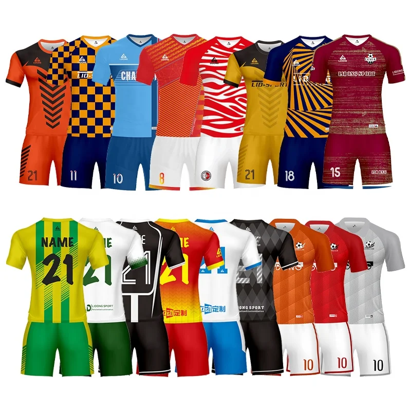 
Factory maker custom cheap soccer training jerseys cheap sublimated football team shirt 