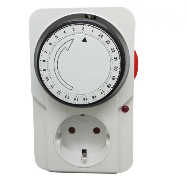 220 240V EU Type 24 hours Time Control Switch Mechanical Time Switches Plug Socket