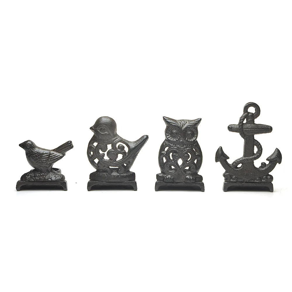 Vintage Metal Candle Holders Lanterns Candle Jars Owl Bird Boat Anchor Cast Iron Candlestick