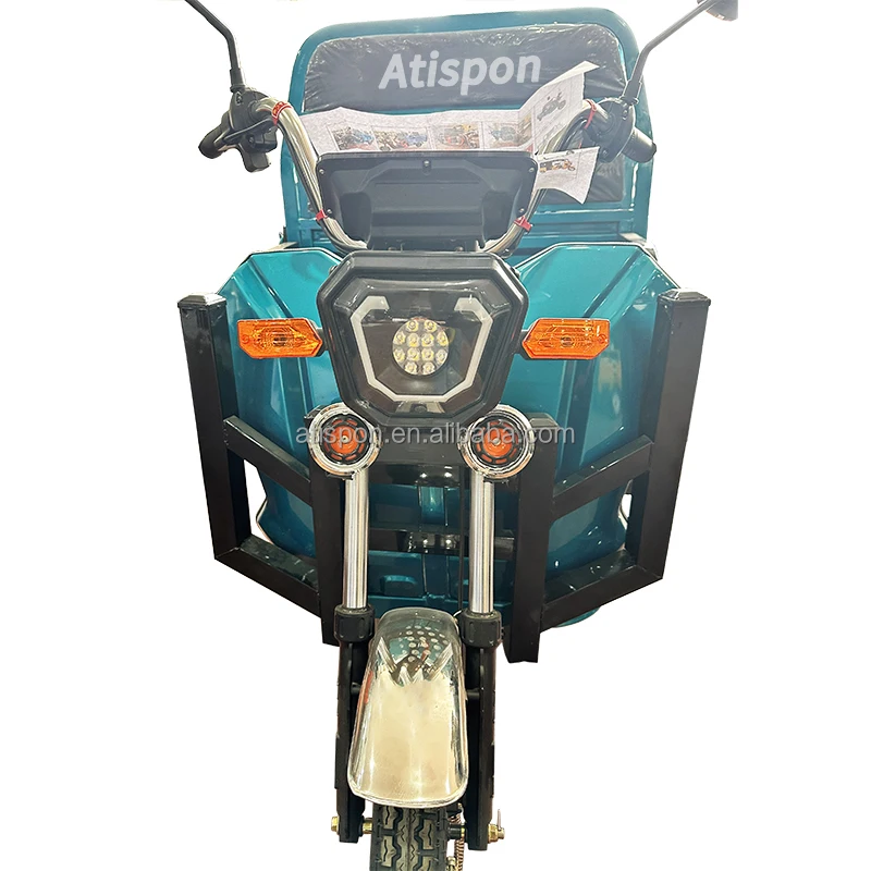 Atispon Factory Tricycles Scooter Three Wheel Cargo Tricycle  Gasoline Rickshaw High power Duty Electric Motorcycle