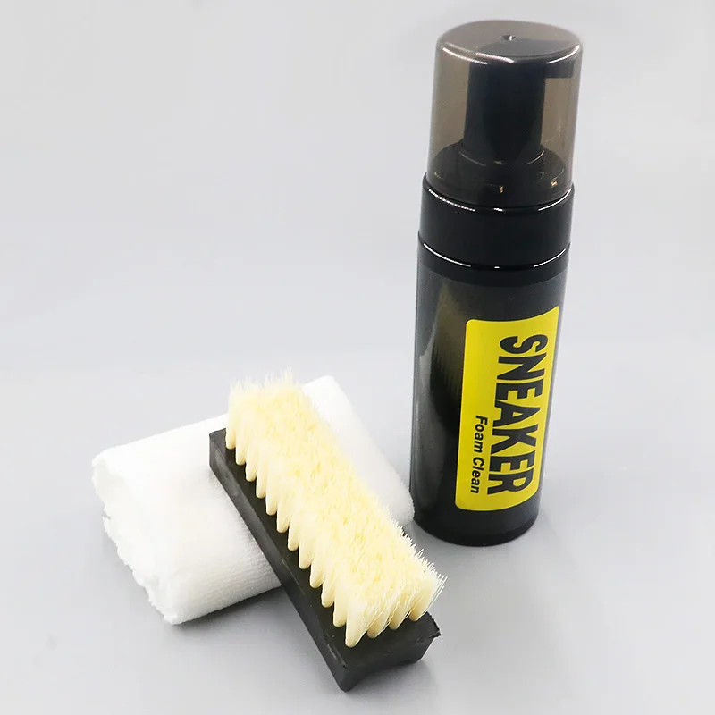 Shoe Cleaner Kit for Sneaker, Water-Free Foam Sneaker Cleaner 5.3Oz with Shoe Brush and Shoe Cloth,Work on Most Shoes