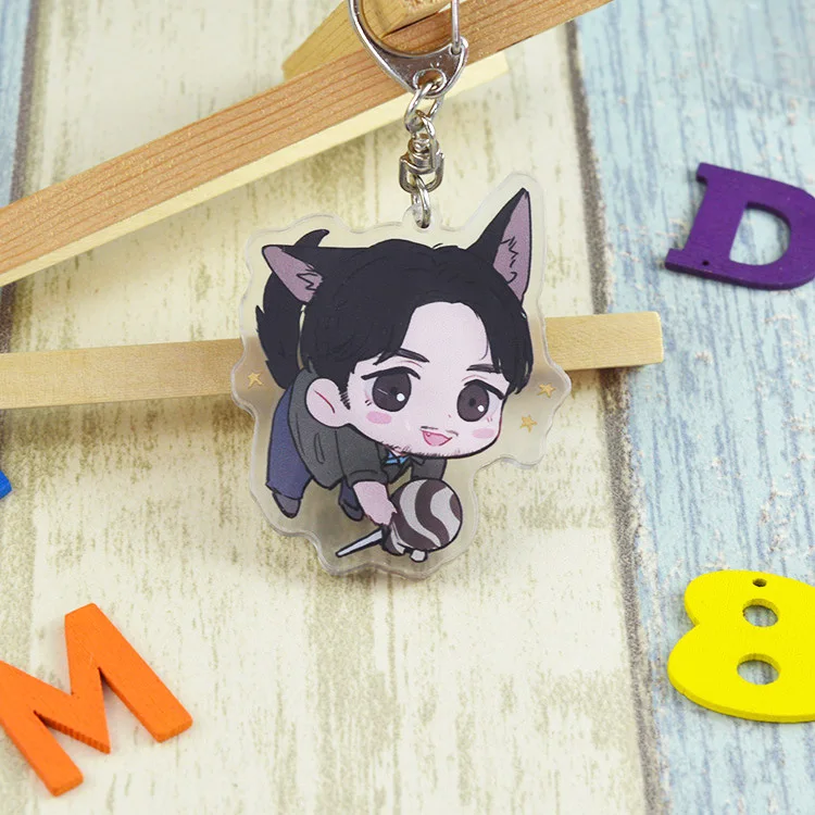 China Supplier Custom Key Ring Cute Design Mini Acrylic Keychain