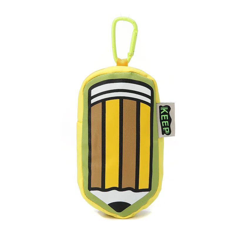 Fashion color striped pen bag multi-functional Coin wallet ID card bag pendant ins wind headphone bag