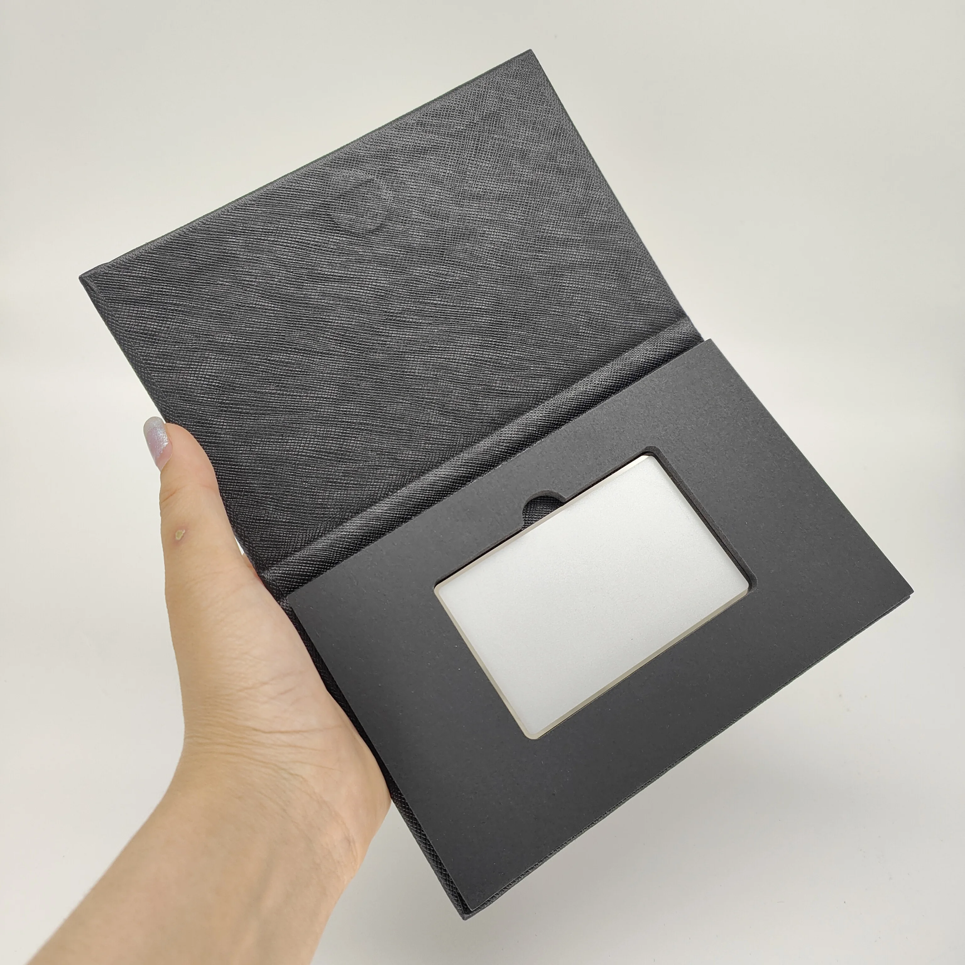 Personalized custom luxury stainless steel card hidden chip business card metal hybrid nfc card