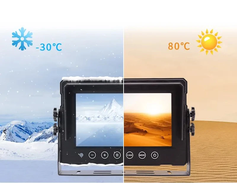 Factory direct 7 Inch Waterproof Portable Monitor Lcd Touch bottom Monitor With waterproof Housing on stock camera car monitor