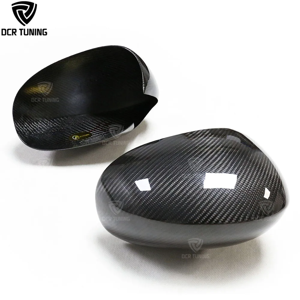 Stick on Dry Carbon Fiber Mirror Cover for Dodge Challenger 09-20 Rearview Door Mirror Shell Overlay 3K Twill