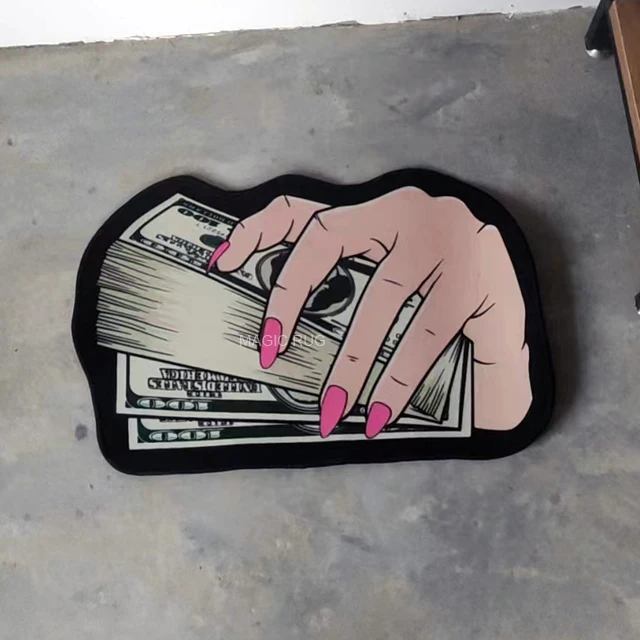 Custom Us Dollars Euro Prop Money Movie Design Carpet One Hundred Mat Play Rug