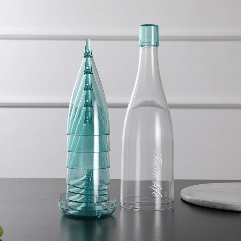 Good Price Stackable Transparent Plastic Wine Glasses Bpa Free Juice Cup