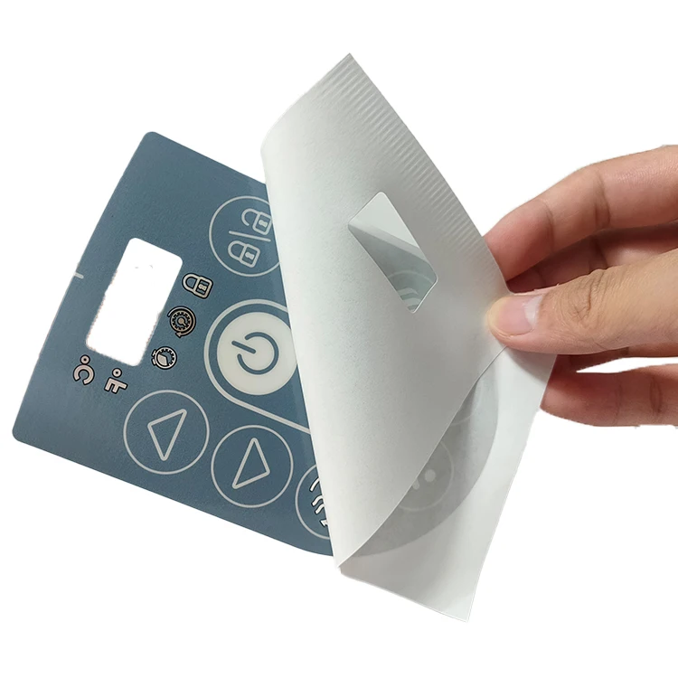 Custom 3d Adhesive  Die Cut embossed Equipment Control panel graphic overlay sticker panel control membrane packaging label